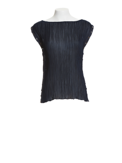 Broomstick Pleated Sleeveless Blouse