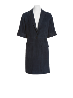 Suede Drop Shoulder Coat