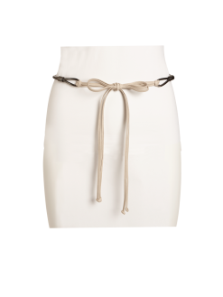 Leather and Chain Bow Belt