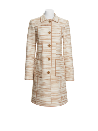 Twisted Yarn Tweed Coat